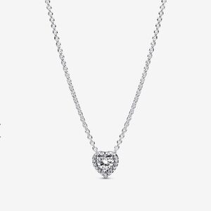 Pandora Elevated Heart Necklace 398425c01-45Sterling silver NWT